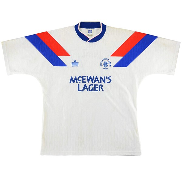 Tailandia Camiseta Rangers 2ª Kit Retro 1990 1992 Blanco